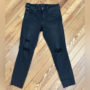 GAP Black Distressed Skinny Jeans
